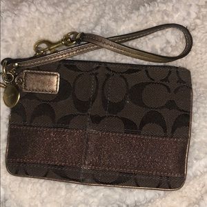 Brown Coach Wristlet